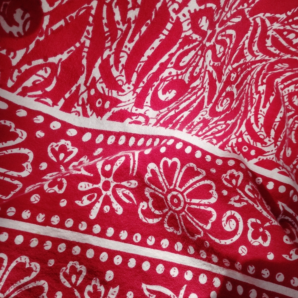 Vintage Loungees Cotton Floral Batik Maxi Dress / Size XL - Picture 11 of 11